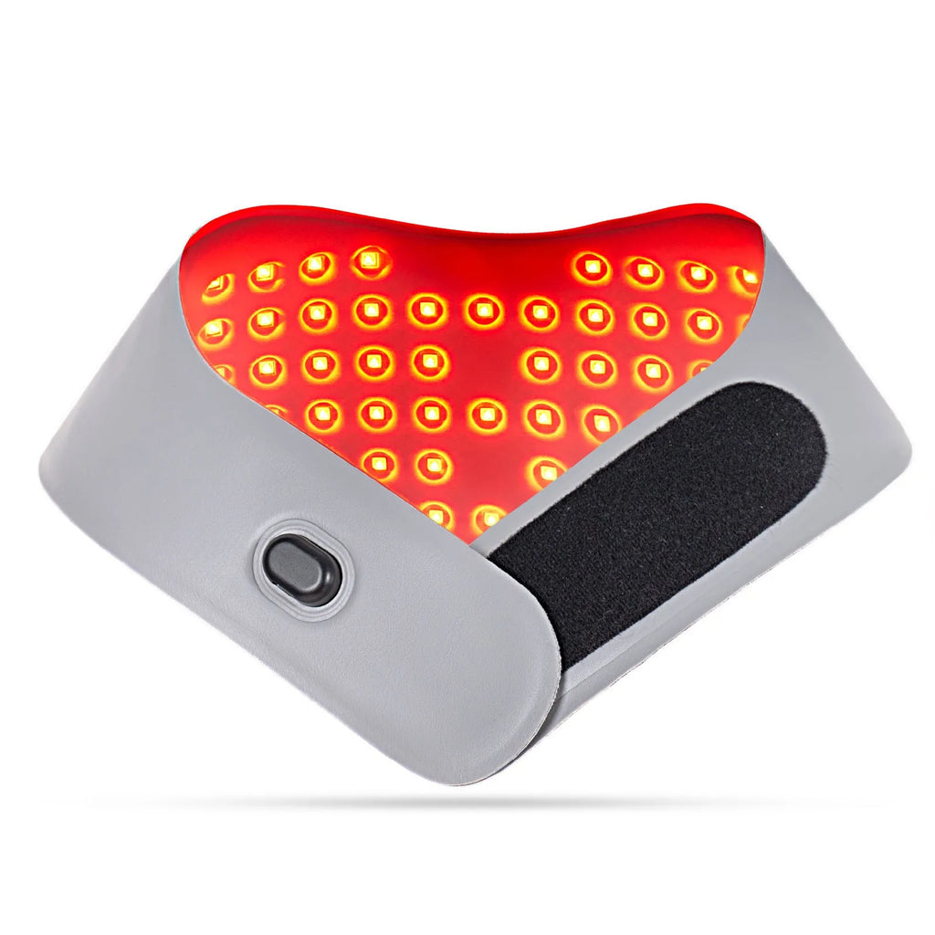 Red light hot compress neck mask with controller for cervical vertebra physiotherapy