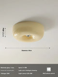 Cream-coloured American vintage style bedroom ceiling light with three-colour settings.