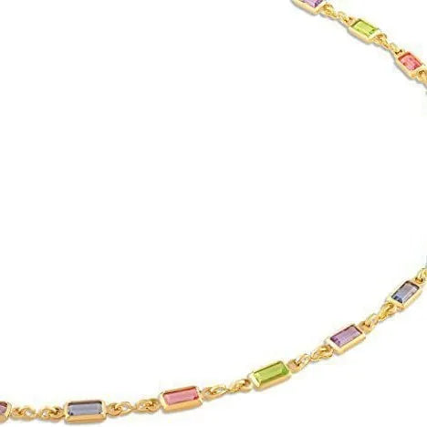 Ladies geometric crystal necklace with adjustable 41-50cm alloy chain and electroplated colour finish