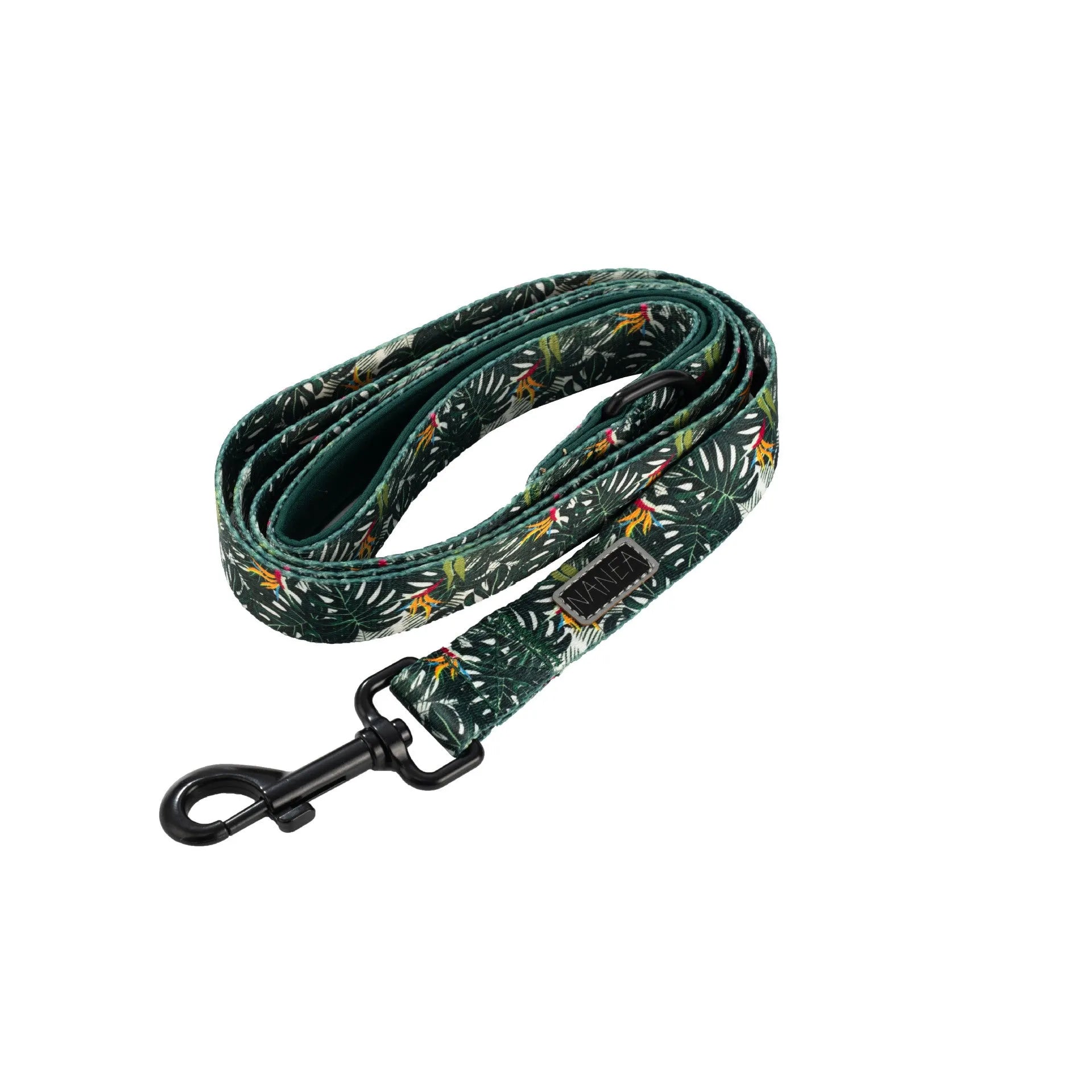 Adjustable cloth dog harness set with six pieces including waste bag and accessories in three size options