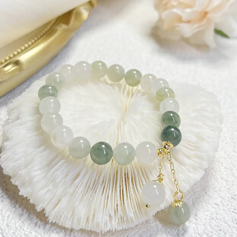 Alloy women's bracelet with Tian Shan Cui Yu design pattern in S175 electroplated colour