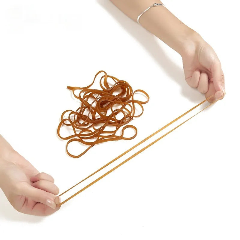 Natural rubber bands circular shape 500g bag for home and office organisation