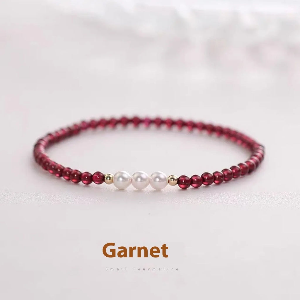 Adjustable crystal bracelet with 3mm or 4mm beads for women's OL fashion jewellery