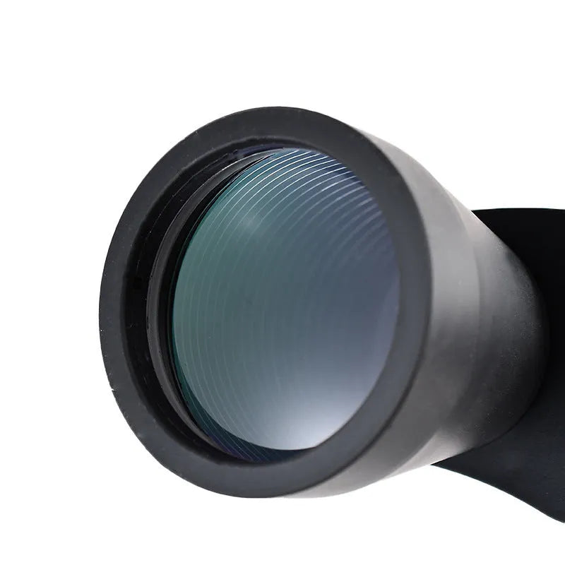 Outdoor telescope binoculars with continuous zoom in double barrel construction for high power observation