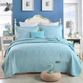 Pure cotton double-sided bedding set with decorative embroidery in damask pattern for bed