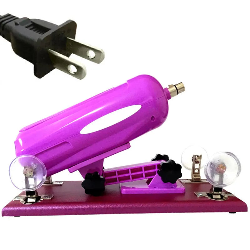 Bobb women's automatic telescopic thrusting sex tool with remote control in purple colour