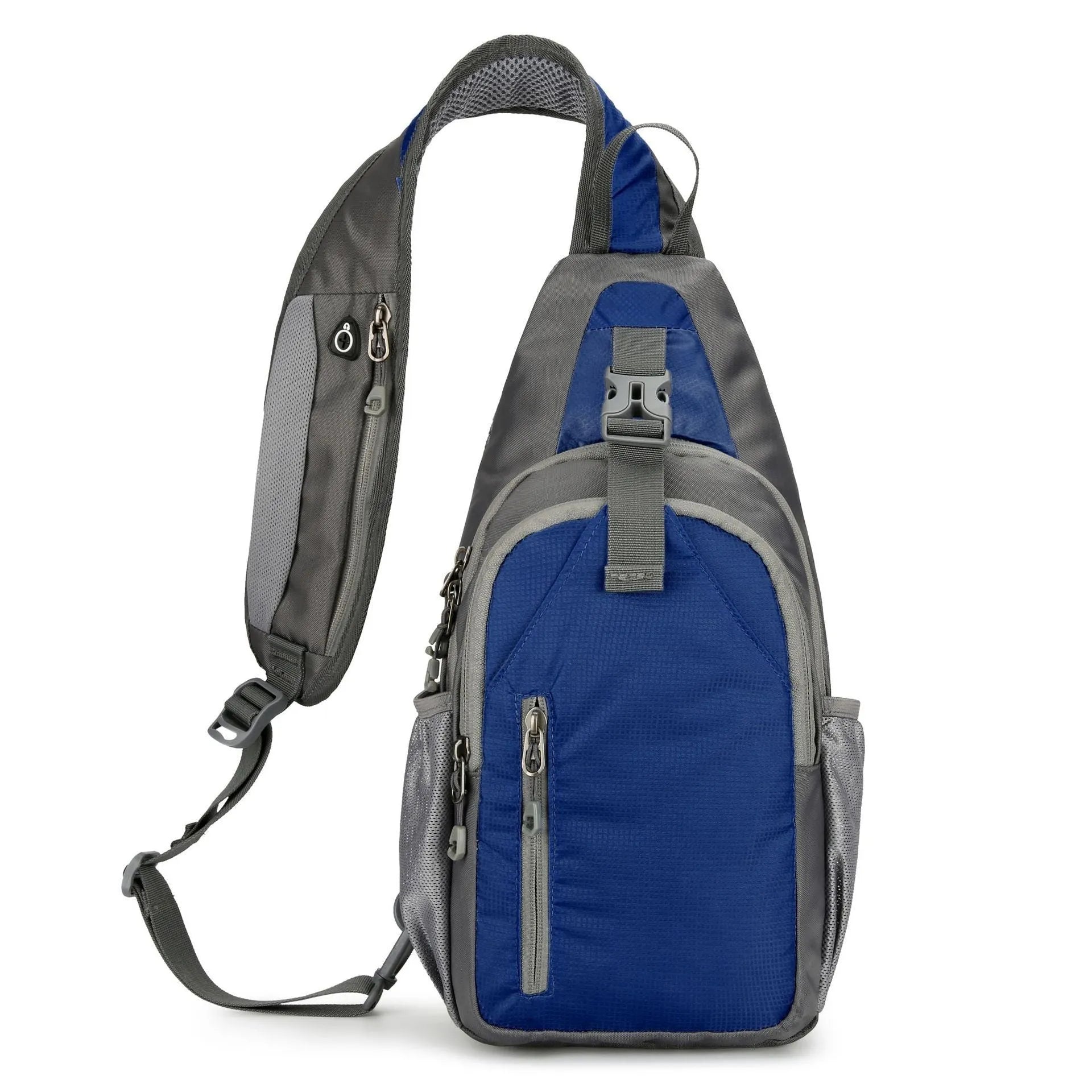 Nylon canvas crossbody chest bag in street style with contrast colour elements
