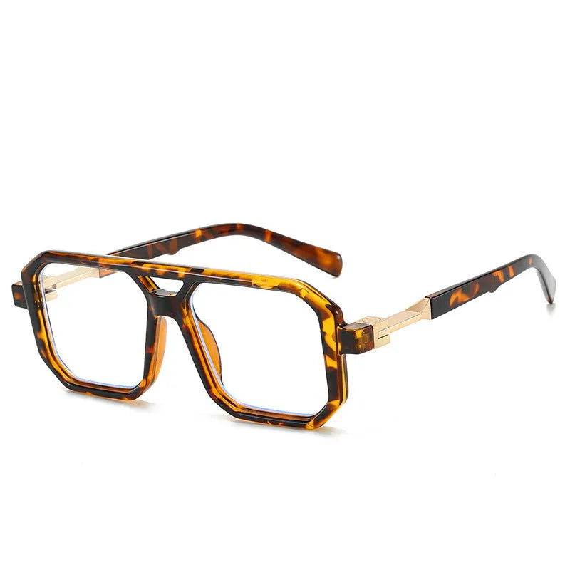 Retro double beam pilot catwalk sunglasses showing multiple colour and lens combinations