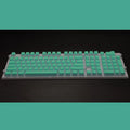 Set of 108 translucent PBT keycaps for mechanical keyboards in various colours on a white background.