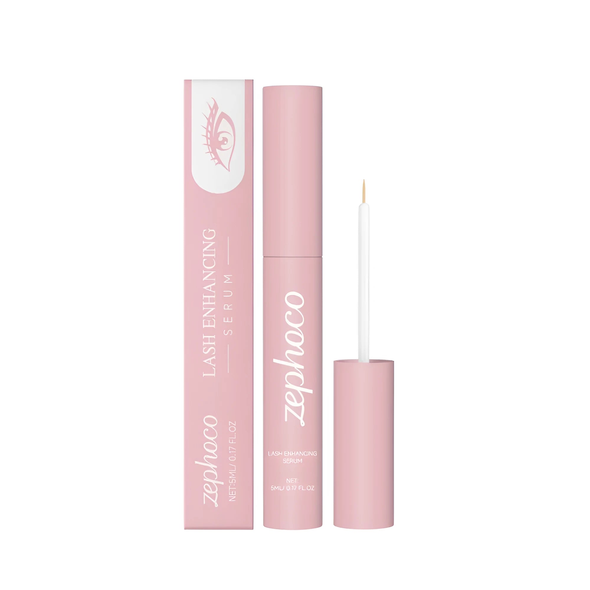 Lash Enhancing Serum bottle with clear liquid and precise applicator tip for daily lash conditioning