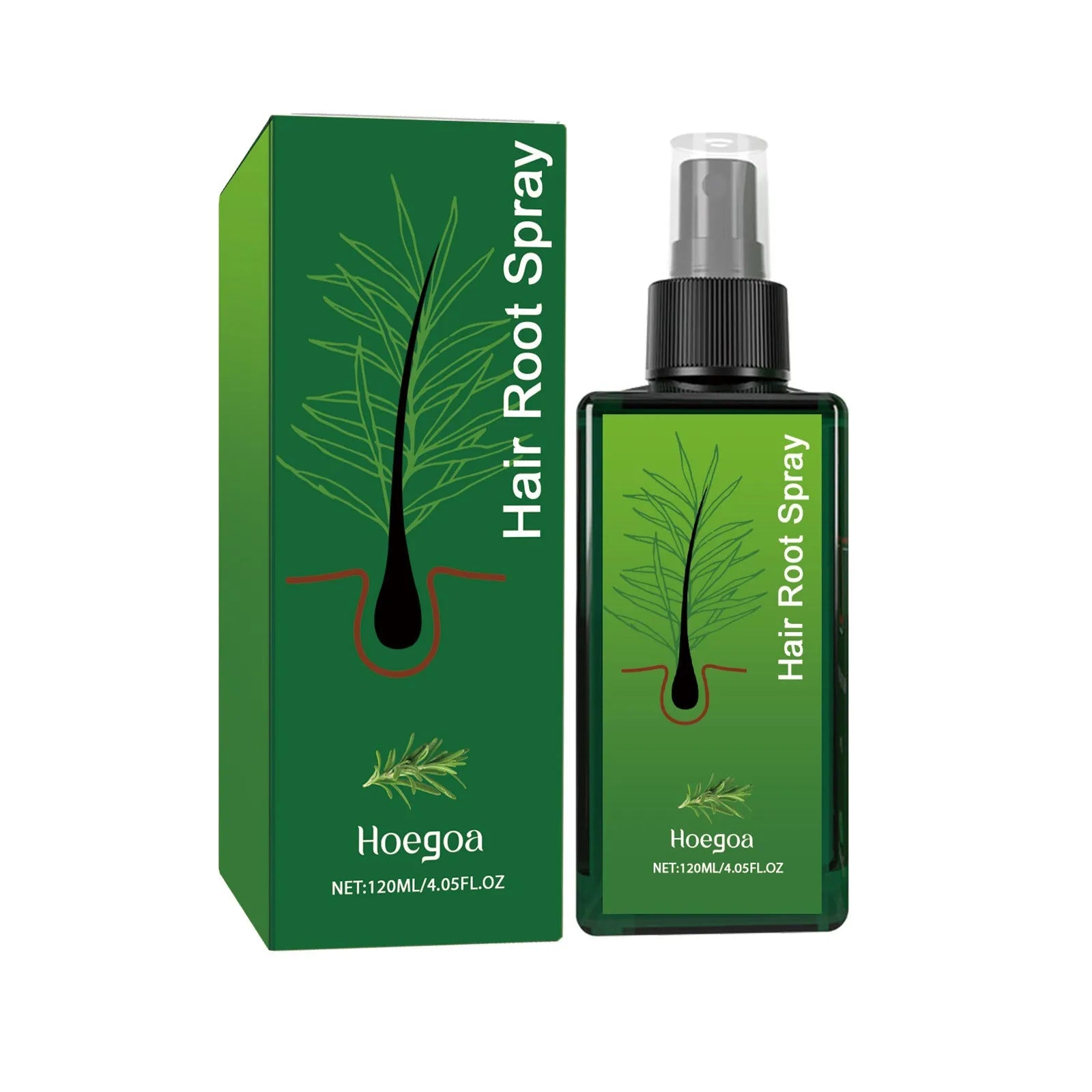 120ml rosemary essential oil dense hair spray bottle with pump.