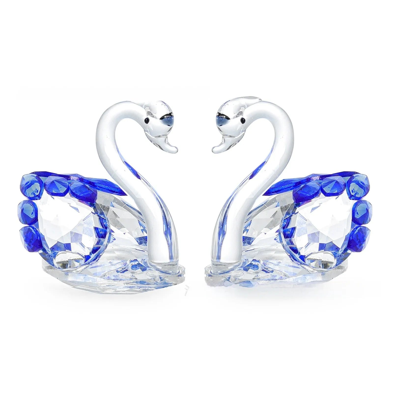 White crystal swan desktop decoration in modern simplicity style