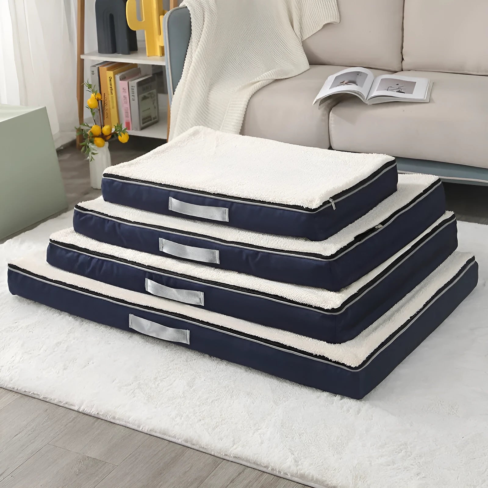 Removable and washable memory sponge pet mat for dogs in multiple sizes and colours.