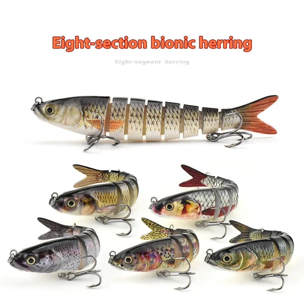 133mm bionic hard bait fishing lure showing detailed finish, part of an eight-colour available range.