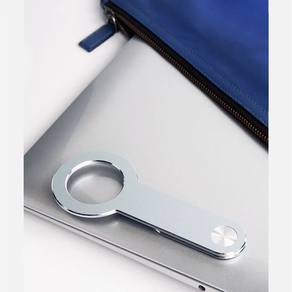 Silver aluminium alloy magnetic mobile phone holder for desk use