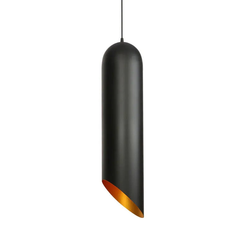 Creative retro iron art chandelier in D8053 matte black finish, available in long and short versions