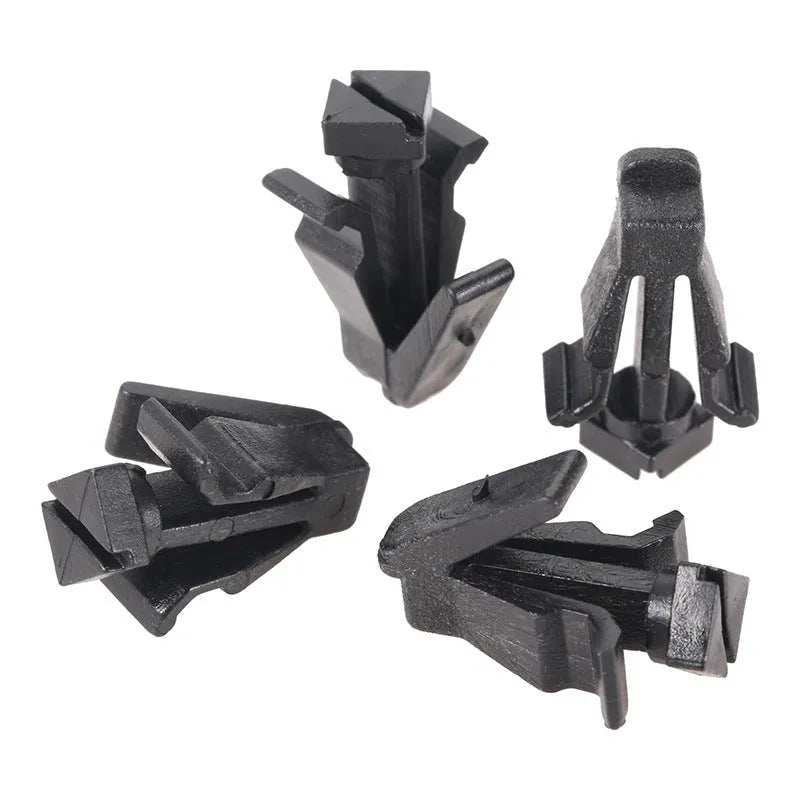 Black plastic bumper cover radiator grille fastening clip for Nissan vehicles model 76882-0M060