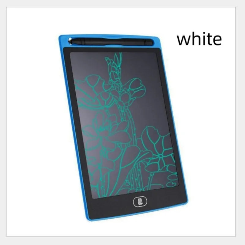 Electronic writing board for children with LCD screen in black, white, red, or green colours
