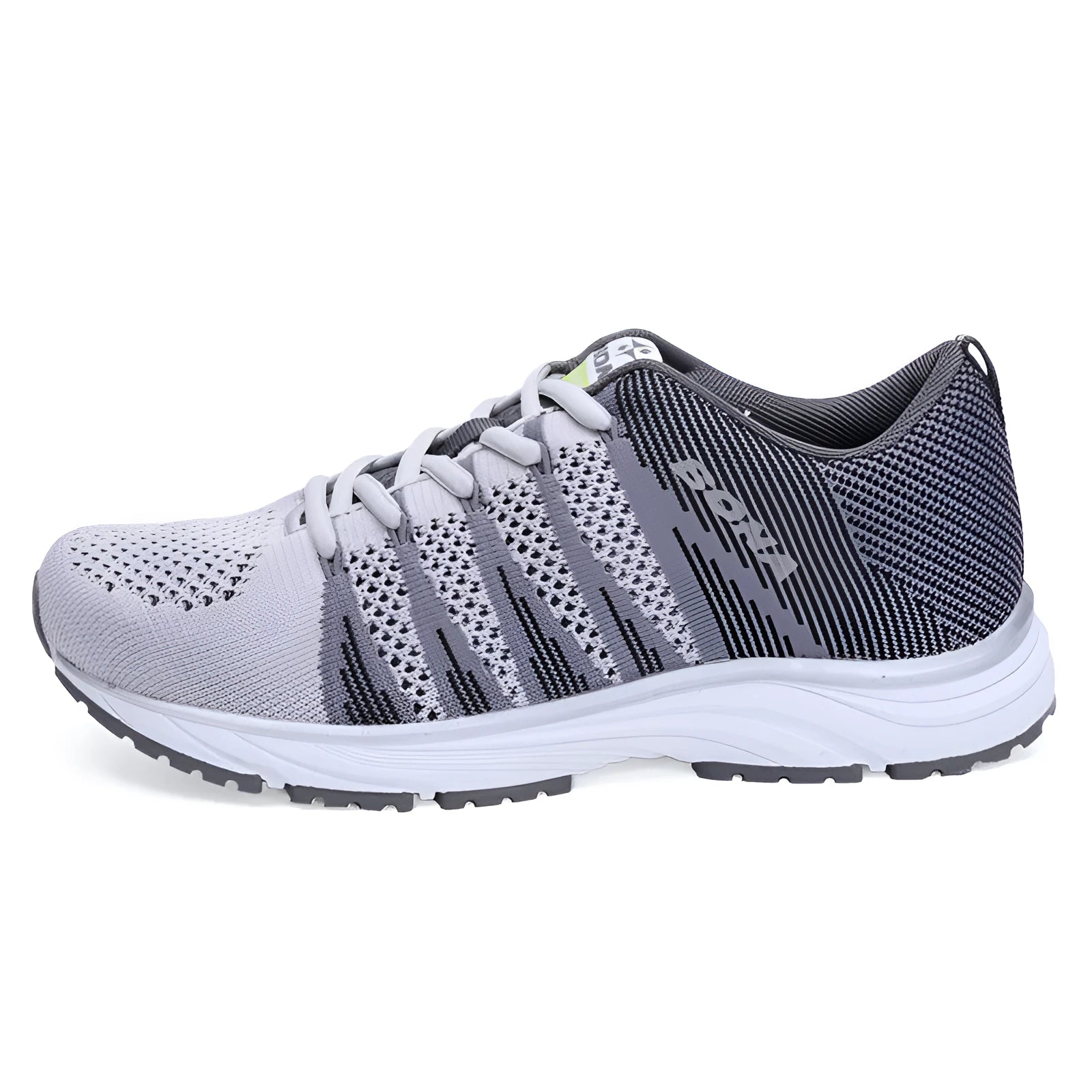Women's hiking shoes with breathable mesh and leather upper, round toe, flat heel, available in blue and grey colourway