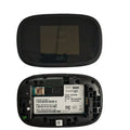 Black portable 4G wireless router with battery and cable for mobile internet access.