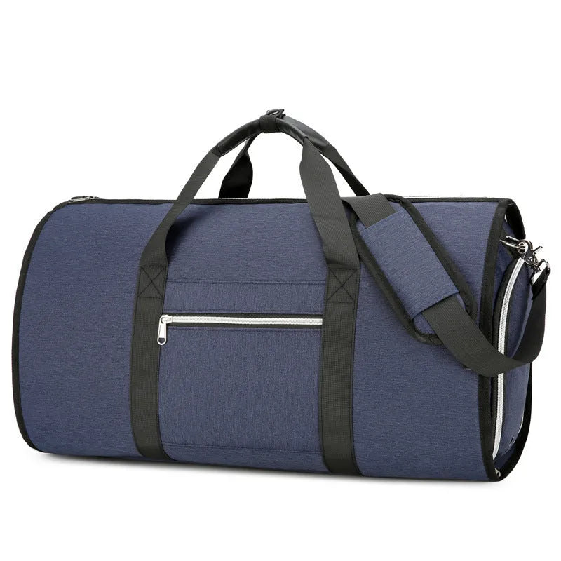 Waterproof oxford cloth sports bag with dry-wet separation compartments in grey colour