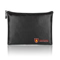 Black fire-proof document protection bag for legal contracts in three size options