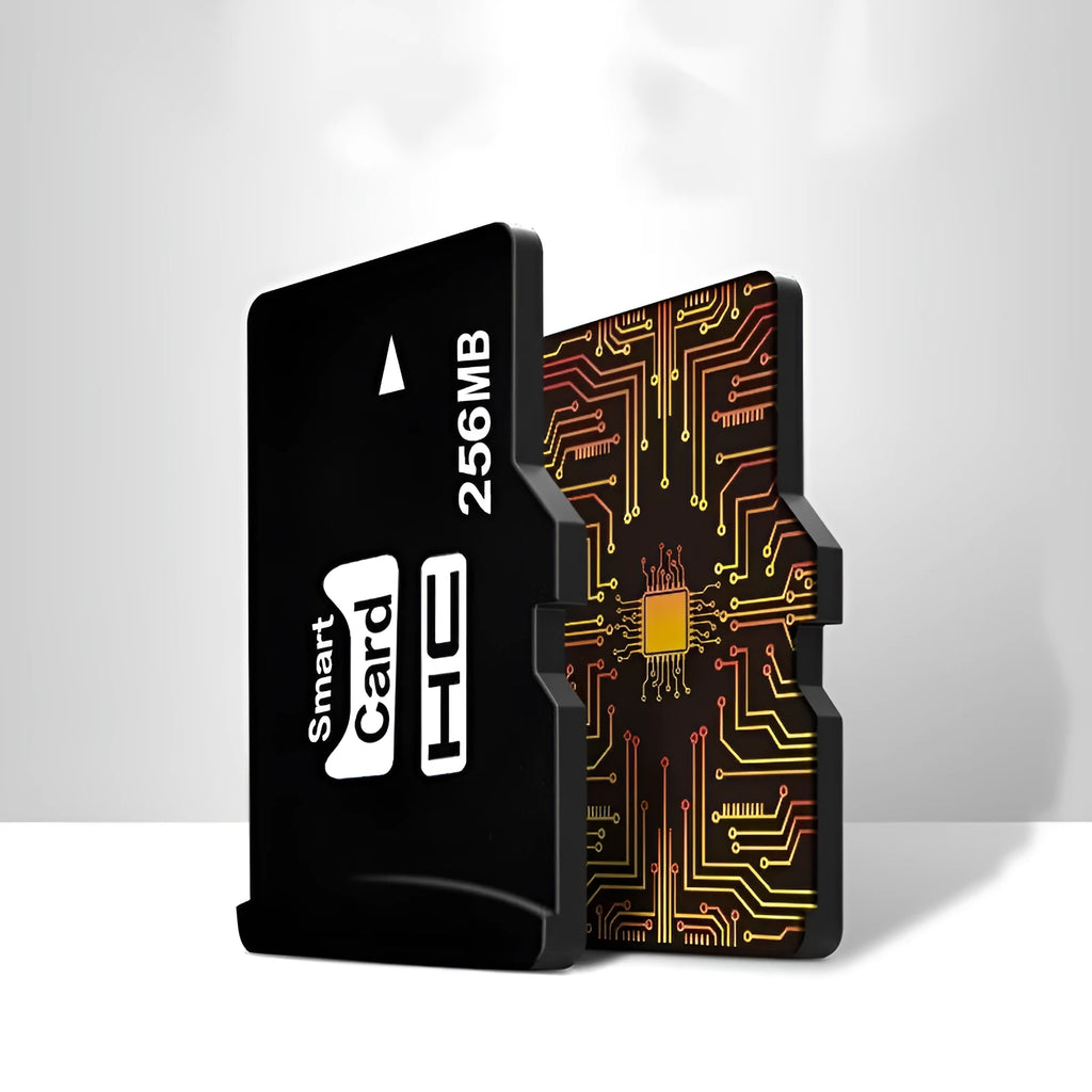 256MB TF series microSD memory card in a presentation box for MP3 players and cameras.