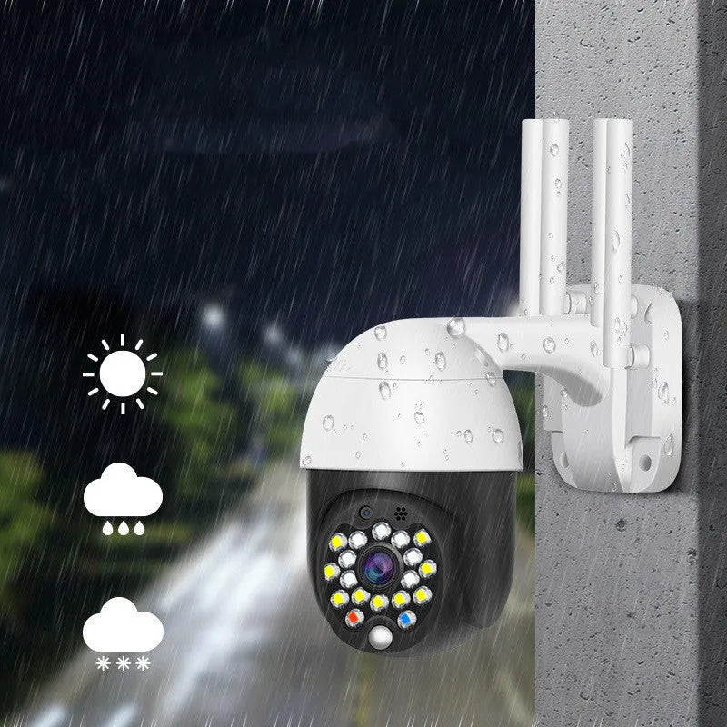 Wireless dome security camera with waterproof housing for outdoor installation