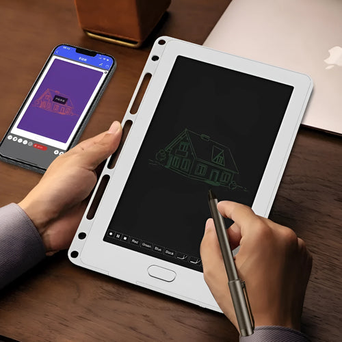 85-inch electronic writing pad with stitching appearance design and smart pen for digital presentations