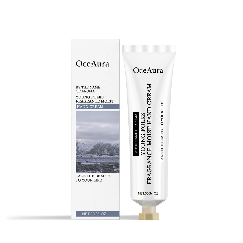 30g tube of moisturising hand cream with glycerin, hyaluronic acid and shea butter oil