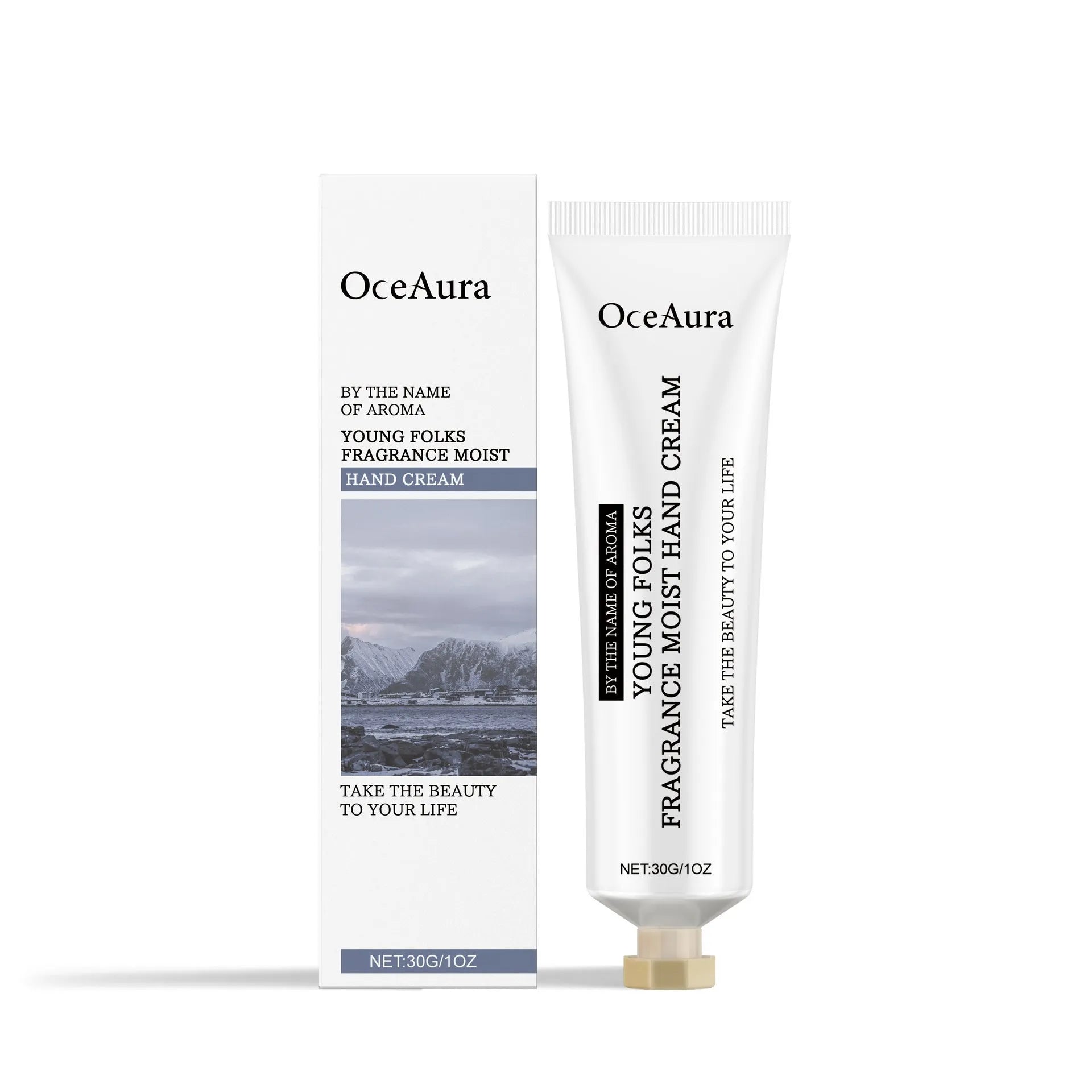 30g tube of moisturising hand cream with glycerin, hyaluronic acid and shea butter oil