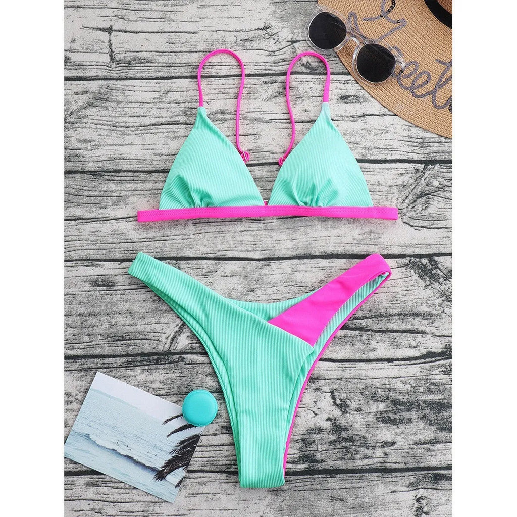 Women's swimsuit briefs in patterned colours with European and American sizing