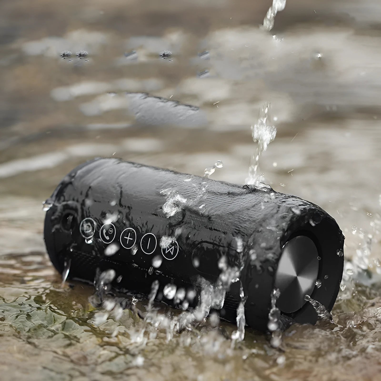 Outdoor waterproof card sound portable Bluetooth speaker in black, camouflage, grey, or red colour
