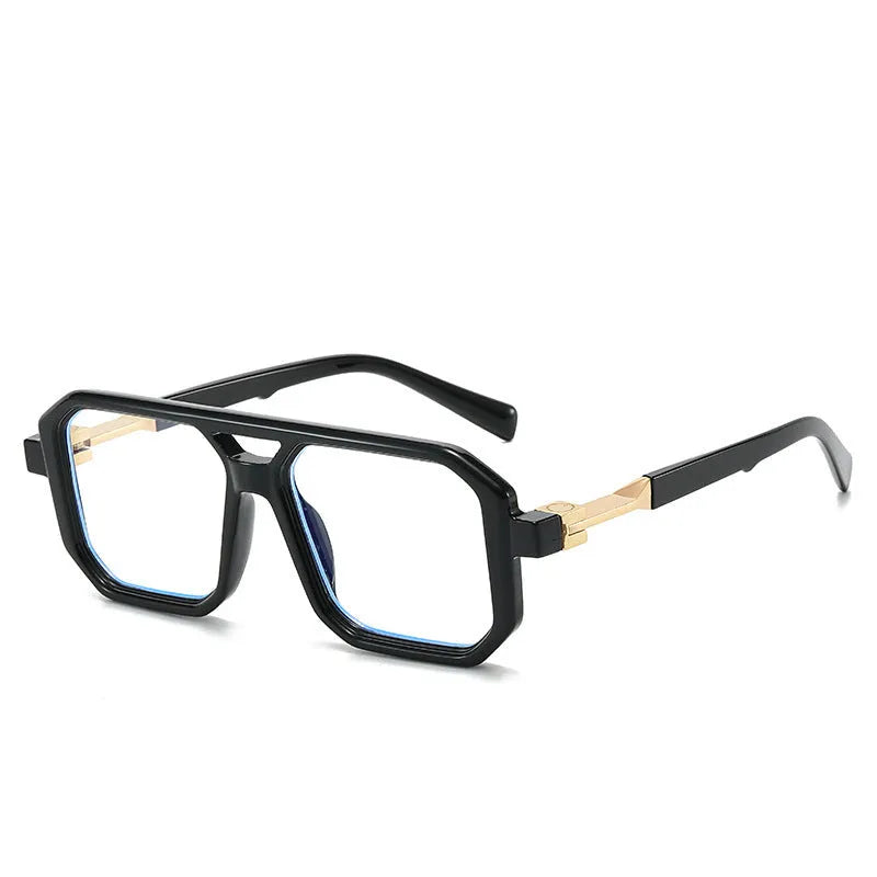 Retro double beam pilot catwalk sunglasses showing multiple colour and lens combinations