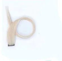 Long 60cm curly gradient hair wig patch in mixed silk material on a card, showing clip-in mechanism.