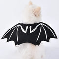 Halloween dog costume collection showing bat suit, devil costume, pumpkin pack and space clothing designs