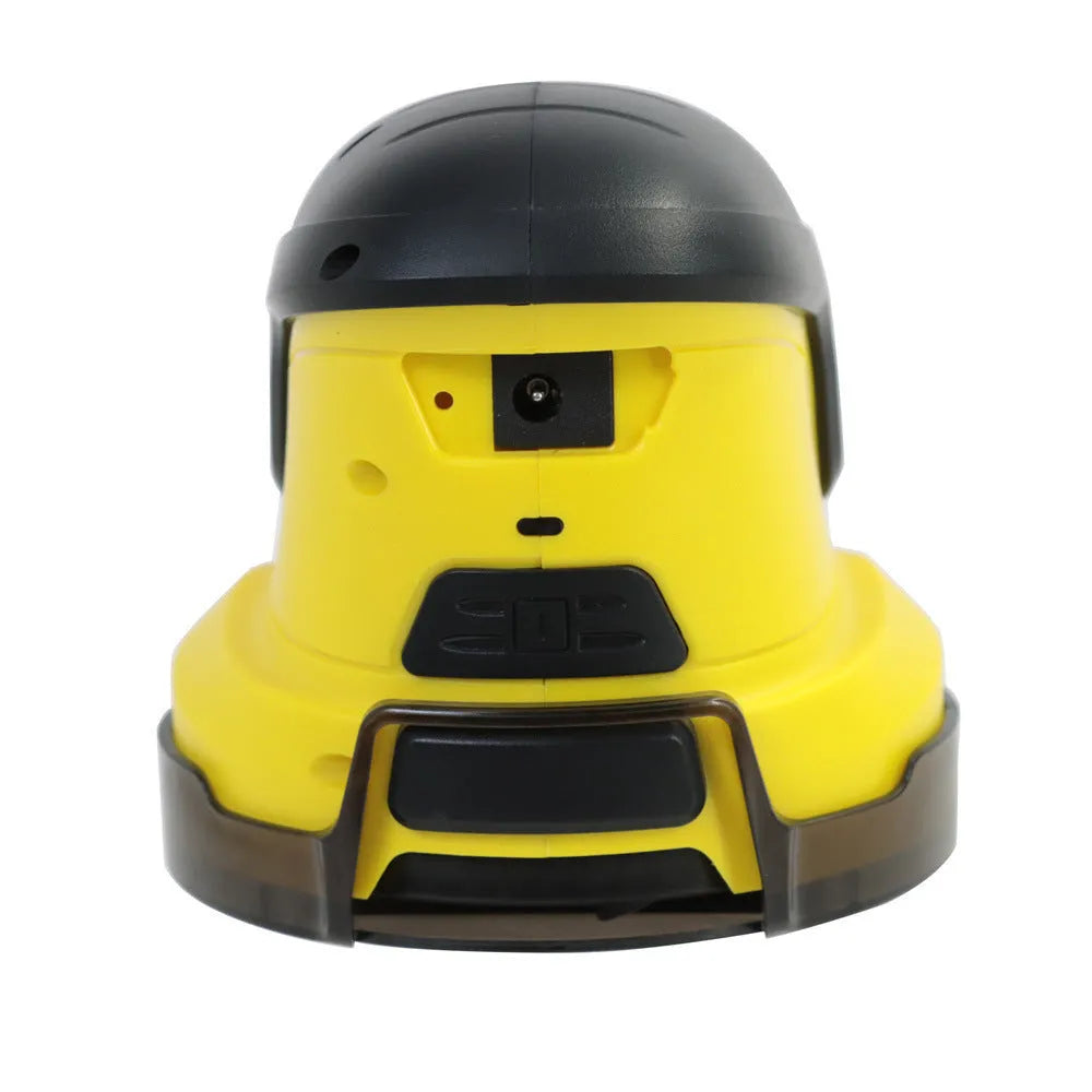 Yellow cordless electric ice scraper for car windows with USB charging cable