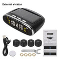 Elliptical display tyre pressure monitor with USB solar charging for cars, ABS sensor
