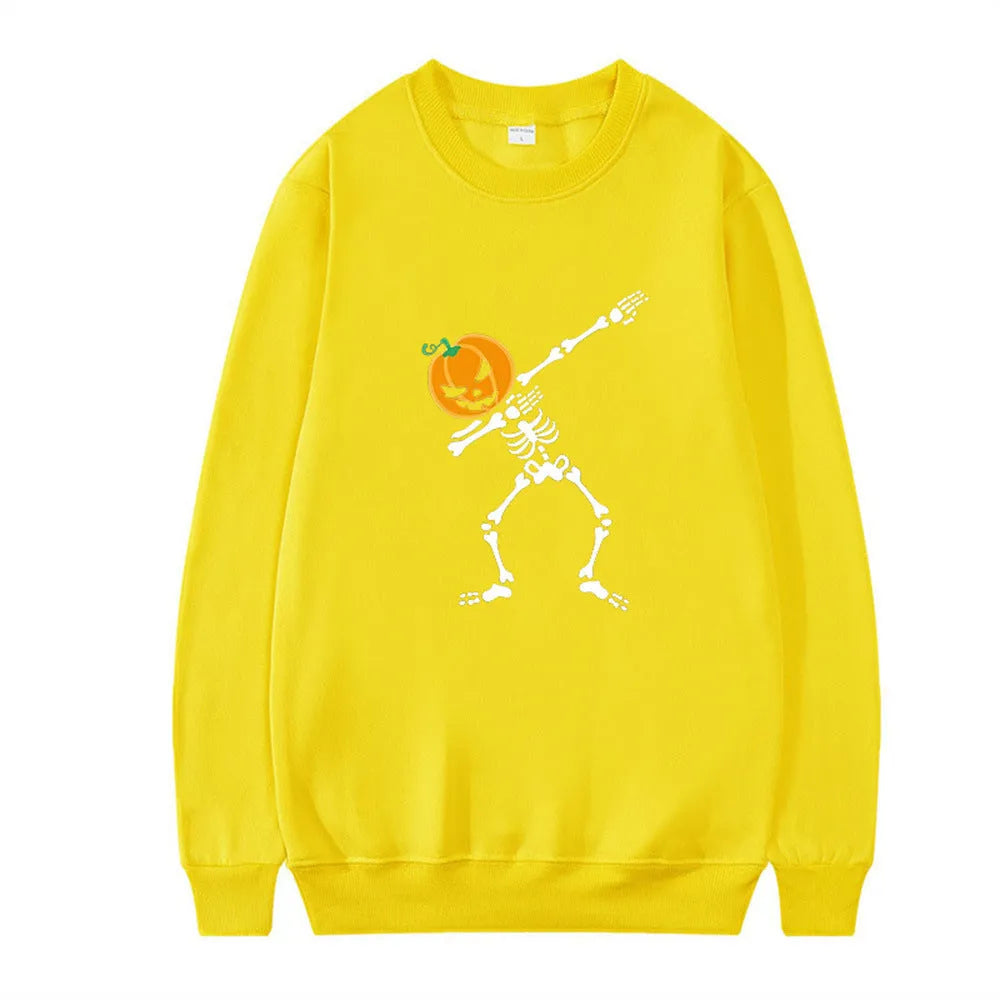 Women's printed casual top with crew neck and long sleeves in multiple colour options