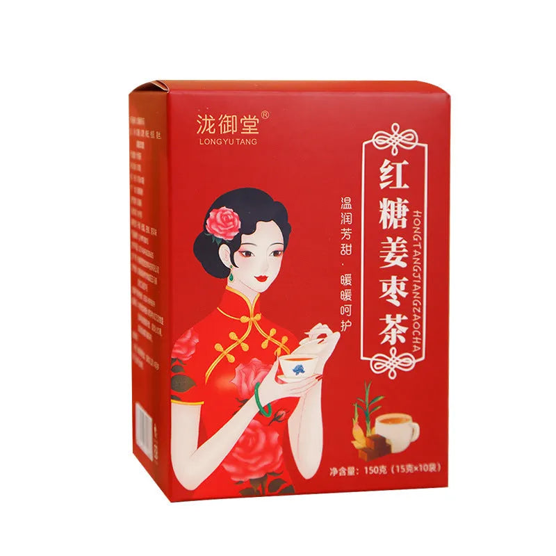 150g box of brown sugar ginger and jujube tea blend with red dates, wolfberries and natural ingredients