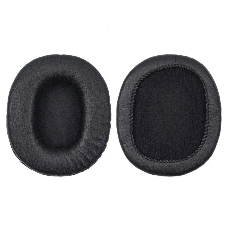 Black PU leather headphone covers designed for Sony 1R models, shown as a set of two pieces.