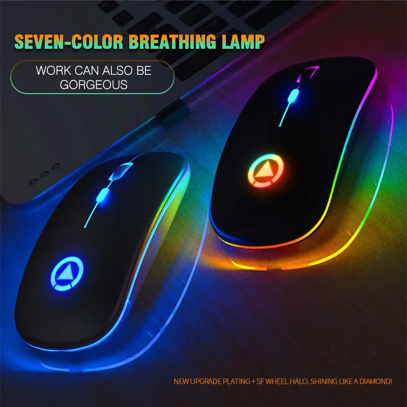 A2 wireless charging bluetooth mouse in matte black with scroll wheel and buttons