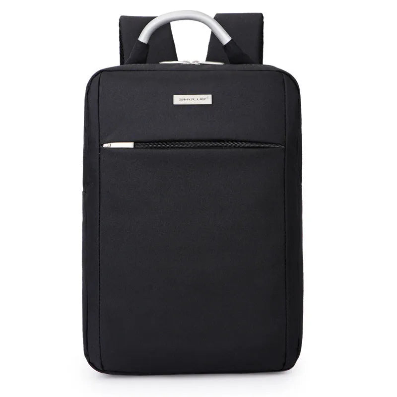 Waterproof casual business laptop bag with multiple compartments in black colour
