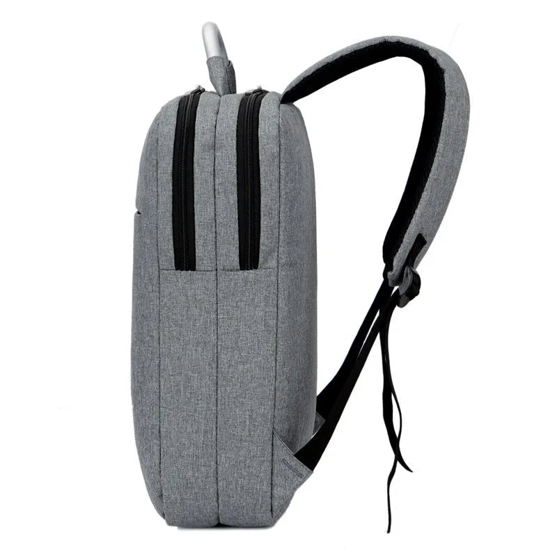 Waterproof casual business laptop bag with multiple compartments in black colour
