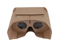 Photo colour carton virtual reality glasses headset for smartphones measuring 153mm by 83mm.