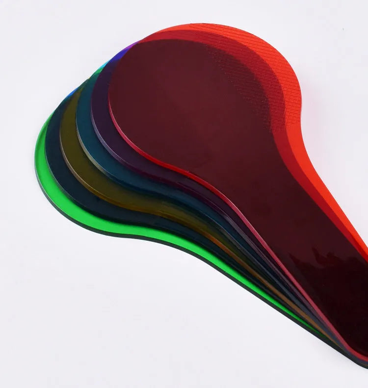 Six coloured PVC learning boards for children with red, yellow, blue, green, orange and purple options