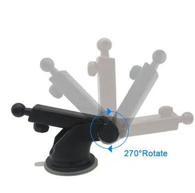 Universal telescopic long rod car phone bracket mount made from black ABS plastic