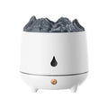 Black or white round Volcano humidifier with USB cable for rooms up to 20m2.