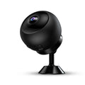 1080p wireless WIFI security camera with ABS plastic housing on a white background.