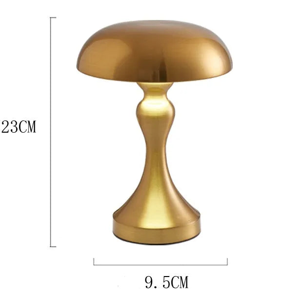 Metallic USB rechargeable desk lamp with touch control for white, warm and natural light